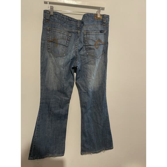 Refuge Jeans Blue Bootcut Low-Rize Stretch 5 Denim Size 13 - Picture 8 of 10
